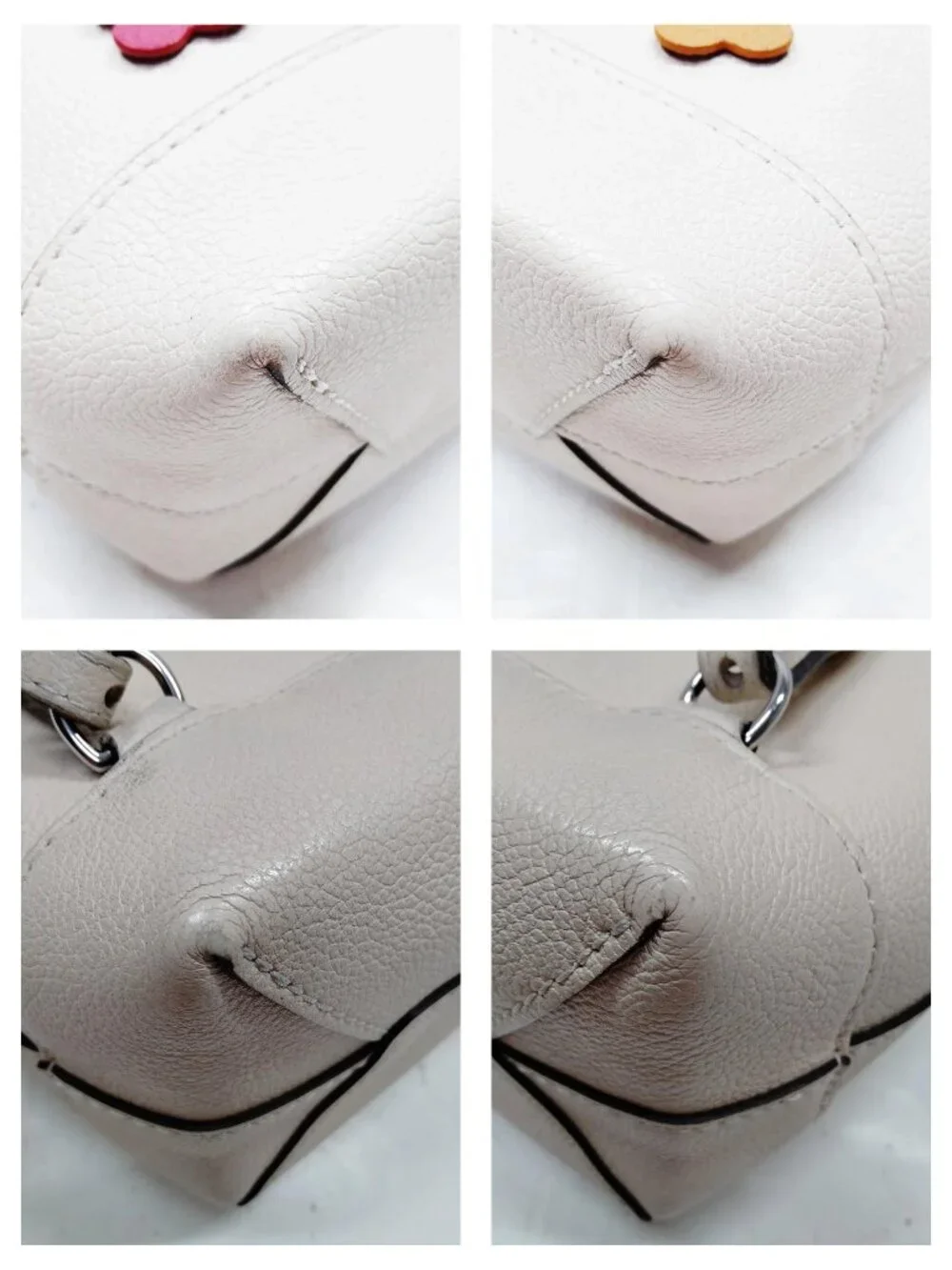 Authentic Louis Vuitton Lockme Floral Leather Backpack White Multicolor LV Bag - Picture 8 of 16